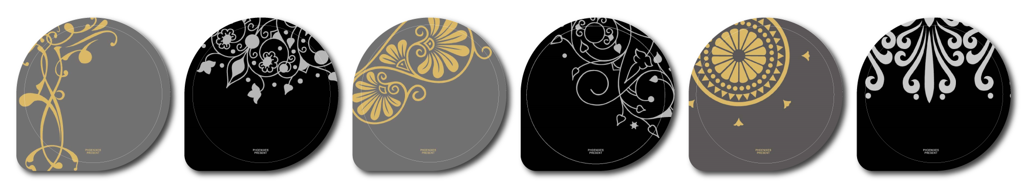 Siyah ve Altın Gümüş Desen